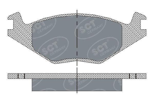 SCT GERMANY Комплект тормозных колодок, дисковый тормоз SP 116 PR